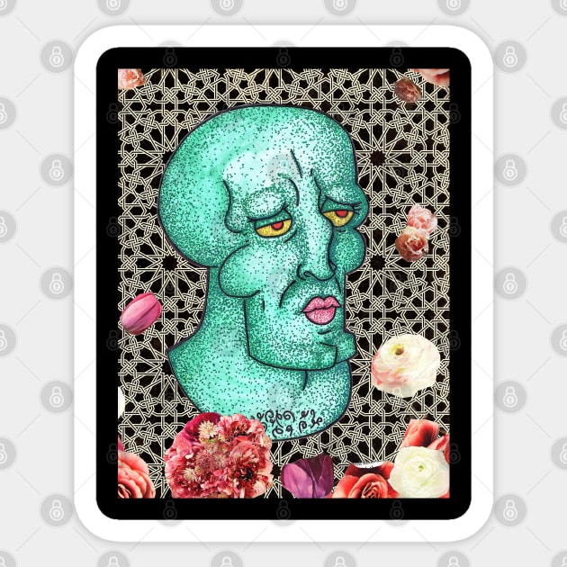 Handsome Squidward Sticker by nannonthehermit